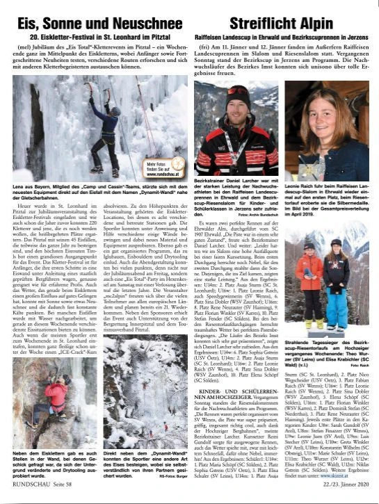 Bericht Rundschau 22.01./23.01.2020